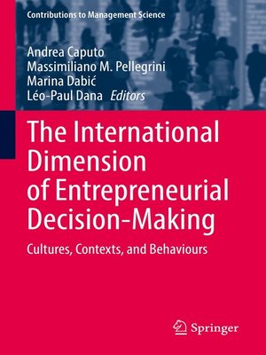 cover image of The International Dimension of Entrepreneurial Decision-Making